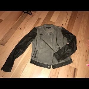 Nordstrom jacket with faux leather sleeves